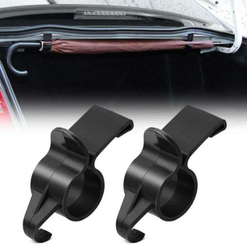 

Car Organizer 2pcs Tuning Trunk Umbrella Hanger Bag Holder Fix Frame Clip Storage Hooks Black Universal Accessories