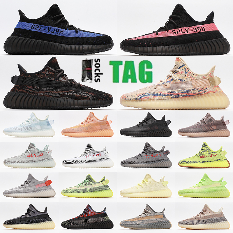 

adidas YEEZY BOOST 350 V2 Running Shoes DAZZLING BLUE The second generation of all-match light popcorn midsole casual sports jogging shoes, 6-mono mist