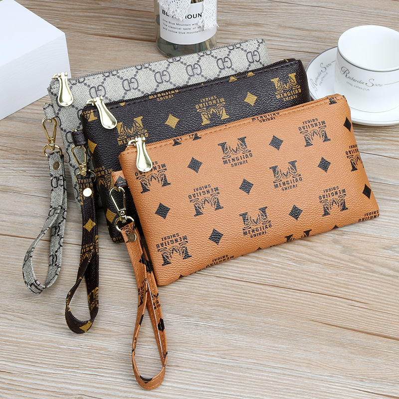 

High quality lady bag fashion personality dinner purse long change multi-functional storage cell phone large capacity clutch, Gray