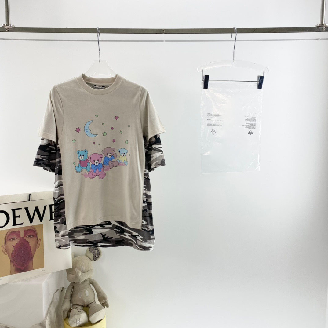 

2021ss spring and summer new high grade cotton printing short sleeve round neck panel T-Shirt Size: m-l-xl-xxl-xxxl Color: black white nncv5c