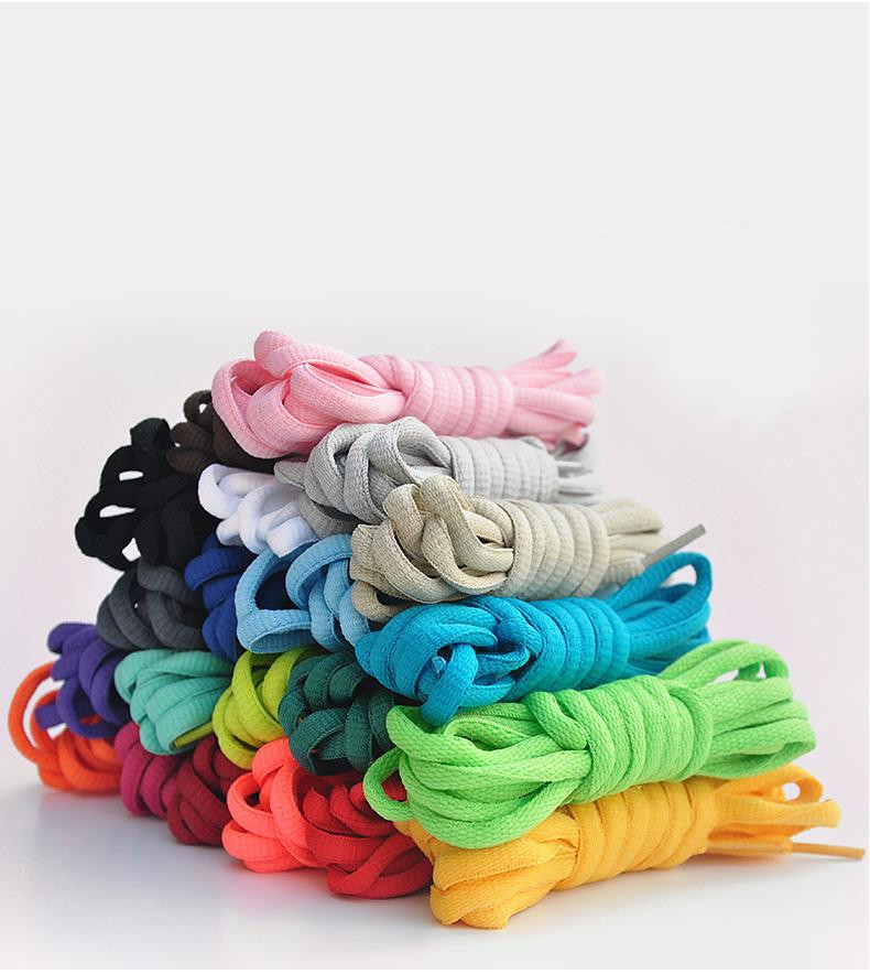 

New Fashion Flat semicircle Shoelaces candy color Polyester Shoelaces For Sneakers Candy Color White Black Green Shoeslace For Sneakers, White;pink