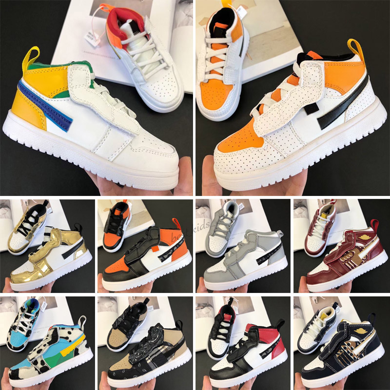 

Kids low basketball girls boys shoes baby black orange red terracotta Youth cute gift sneakers Sports Running Sneakers, Standard size