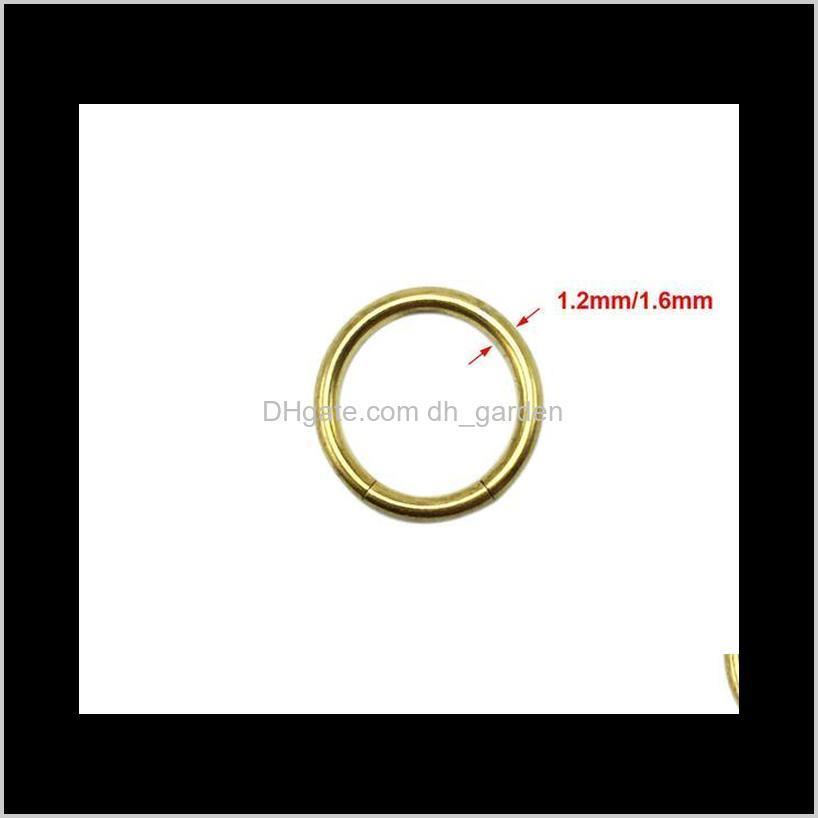 

& Studs Body Jewelry European American Ring Piercing Hypoallergenic Titanium Steel Nose Stud Rings Geometric Male And Female General Drop De