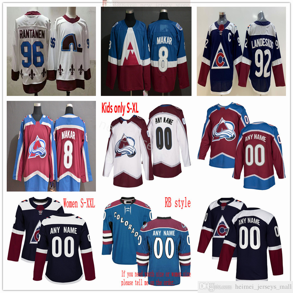 

Custom 2021 Reverse Retro Man Women Youth Kids Hockey Colorado Avalanche J.T. Compher Jacob MacDonald Jayson Megna Matt Calvert Miikka Salom, Black;red