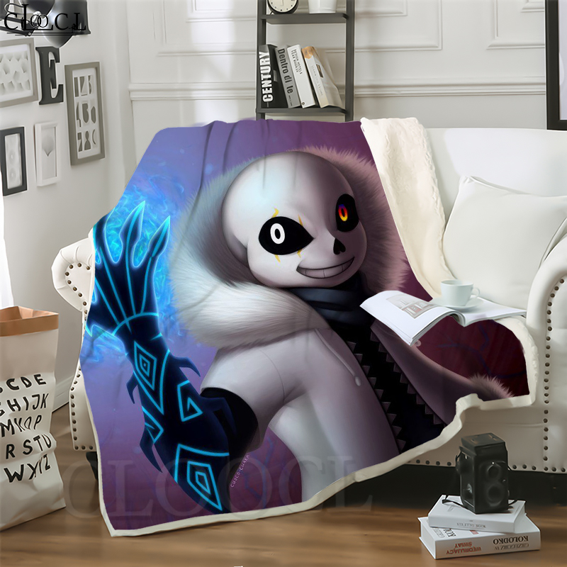 

CLOOCL Game Undertale Sans 3D Print Harajuku Air Conditioning Blanket Teens Bedding Throw Blankets Plush Quilt