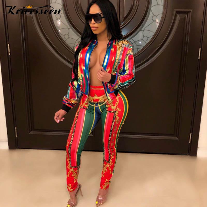 

Kricesseen Fitness Casual 2 Piece Set Tracksuit Women Clothes Spring Long Sleeve Top And Sporting Pants Sweat Suit Matching Set, Multi