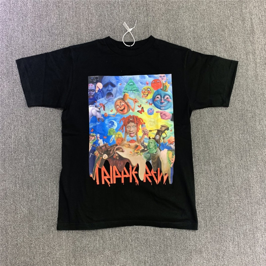 

2021 New Digital Printing Graffiti Trippie Redd Life s a Trip Album Tee Men Women Casual Streetwear T-shirts 055r