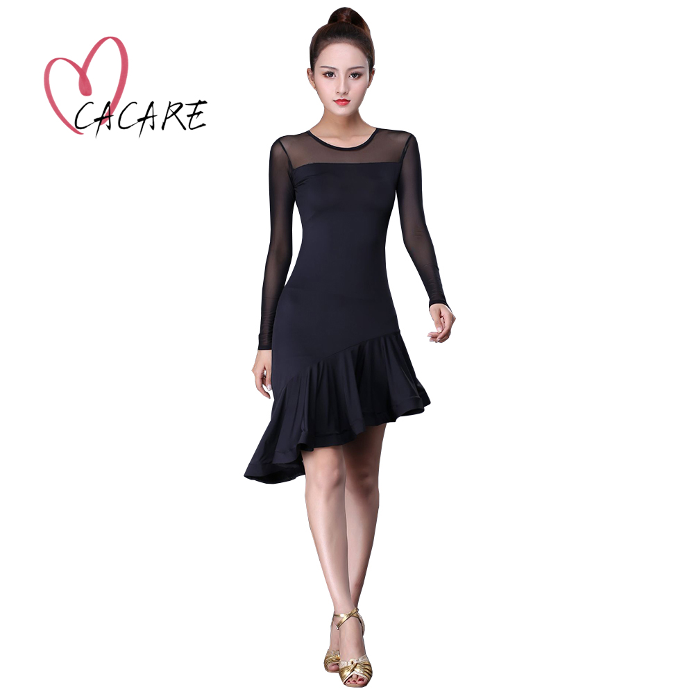 

Latin Dance Dress Women CHEAPEST Salsa Dance Competition Dresses D0302 Samba Latin Style Dresses Costumes Mesh Sleeve, 1/2 sleeve
