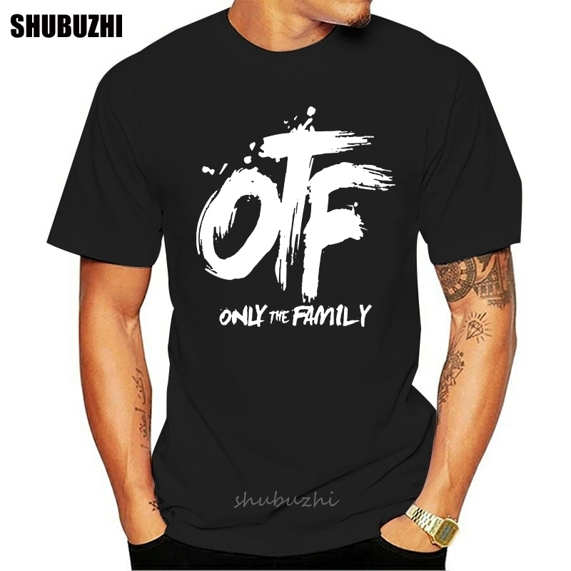 

Men Black T-Shirts Fashion Adult Tees Cotton Tops O-neck with Lil Durk Otf Pattern Printed L0223, Navy blue