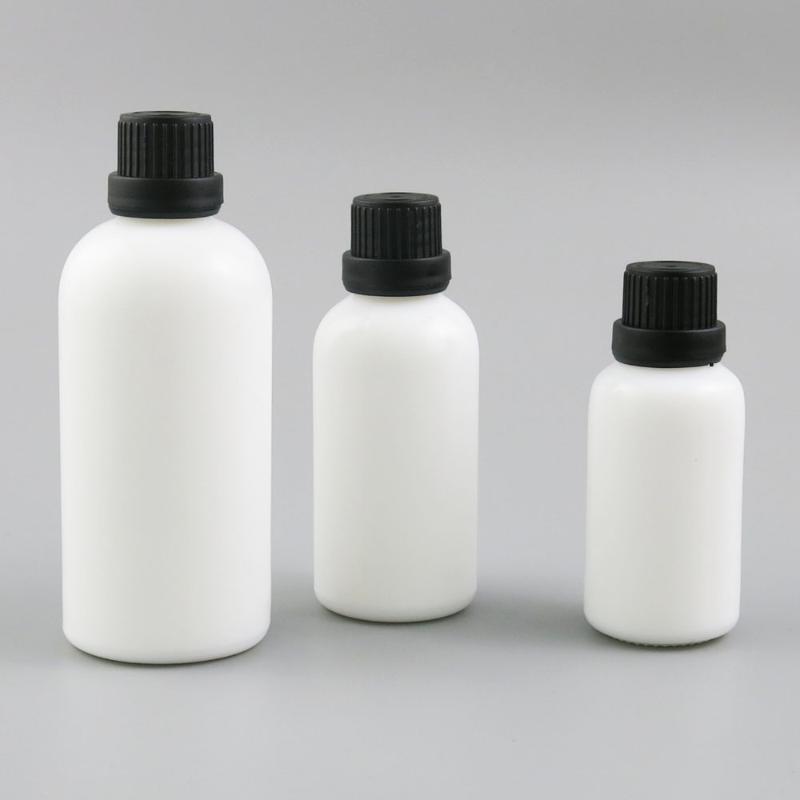 

10 x 30ml 50ml 100ml Essential Oil Portable White Jade Bottles With Cap For Liquid Reagent Pipette Bottle with Lock Portable