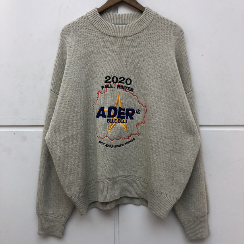 

2021 New Men Women Hight Quality Ader Error Sweaters Star Embroidery Adererror Knitted Pullovers Winter Heavy Fabric Coat C88j