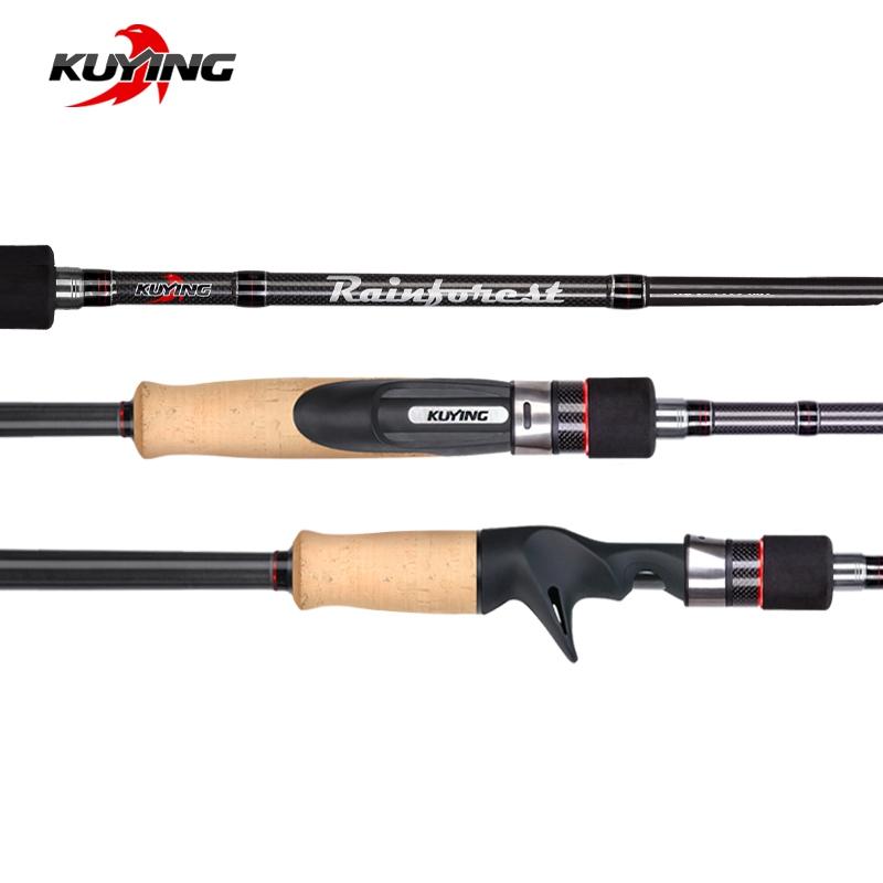 

Boat Fishing Rods KUYING Rainforest 2.28m 2.4m 2.55m Japanese Carbon Spinning Casting Rod Lure Fish Pole Medium Fast Action Hard Soft