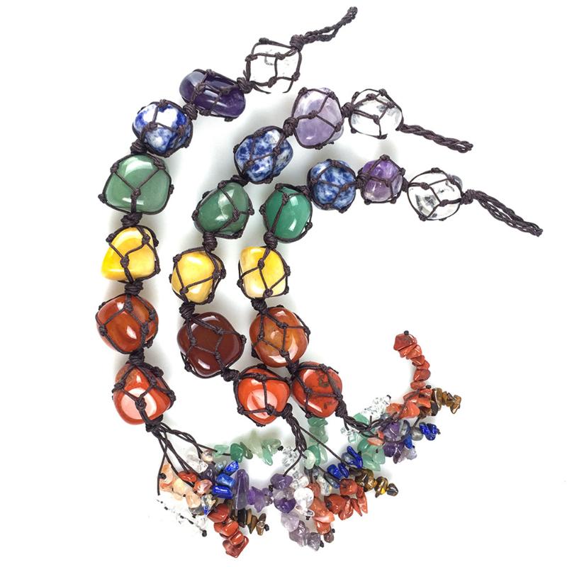 

Interior Decorations 1 Pc Creative Chakra Stones Car Hanging Pendant Decoration Ornament For