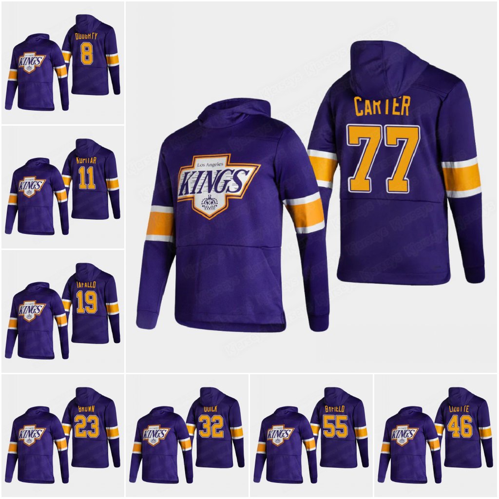 

LA Los Angeles Kings Jerseys 2021 Reverse Retro Hoodie Jeff Carter Drew Doughty Anze Kopitar Wayne Gretzky Jonathan Quick Tyler Toffoli Jake, Black;red