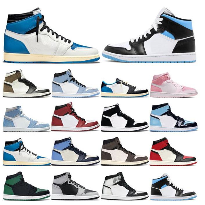 

2021 High OG Mid Mens 1 Shoes Game Royal Banned Shadow Black Toe Bred Red Blue White 1s Chicago Sports TA07, Customize