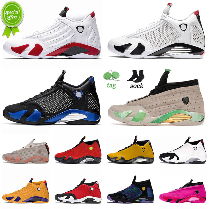 

High Quality 14 14s XIV Basketball Shoes Candy Cane Hyper Royal Gym Blue BLack Red Mens Womens Sneakers Trainers 40-47, B1 university gold 40-47