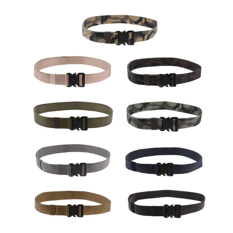 

Belts Outdoor Relaxation Men Nylon Web Belt Heavy Duty Quick-Release Alloy Buckle, Army green
