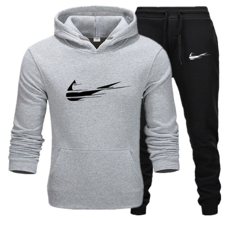 

Sports Fitness Men Women Set Hoodies+Pants 2 Pieces Sets Tracksuit Autumn Winter Hooded Male Sportswear Gym Sudadera Hombre 3XL, 19