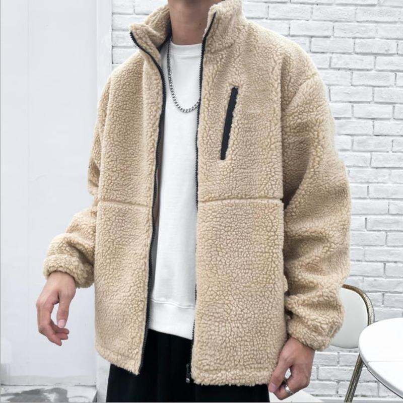 

Running Jackets Mens Hip-Hop Street Fashion Man Windbreaker Nano Windproof Top Fabric Imported Fleece Coat, Black