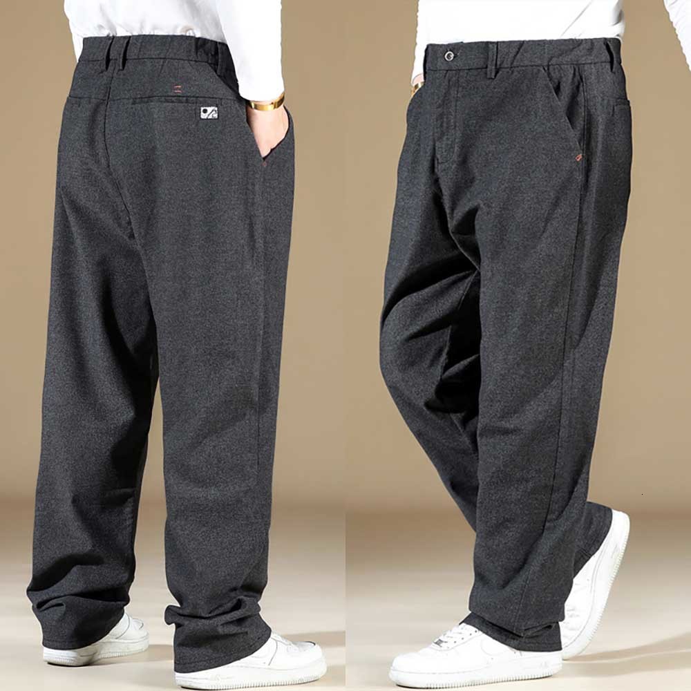 

2021 New Loose Baggy Fashion Plus Size Casual Pants Straight Up Hiphop Hare Joggers Leisure Clothes B049, Black