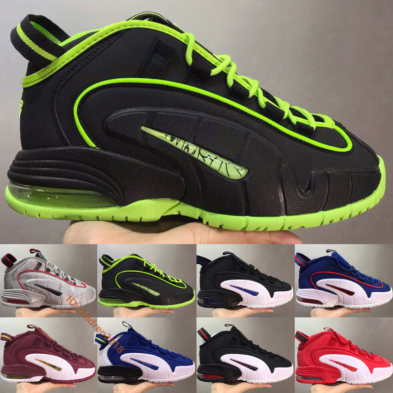 

Top Hardaway Penny One Basketball Men Leather Sneakers Black Green Chicago House Party University Red Sports Shoes Size 7-13