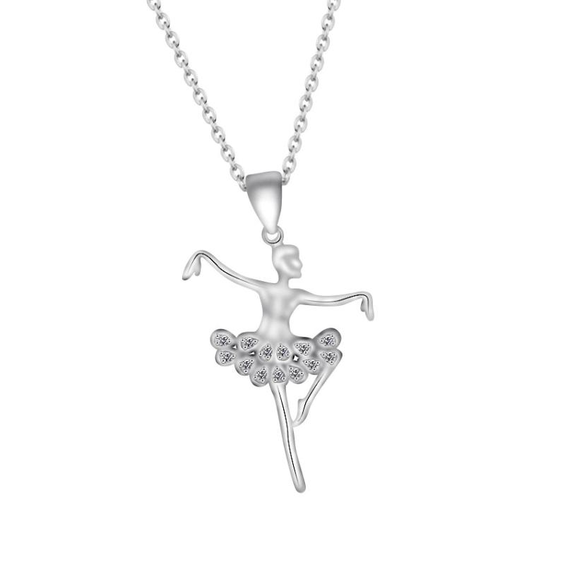 Pendant Necklaces GORGEOUS TALE Style Beautiful Ballerina Girl Unique Dance Necklace Magnetic Jewelry Gift For Women And Girls 2021-image-703392170