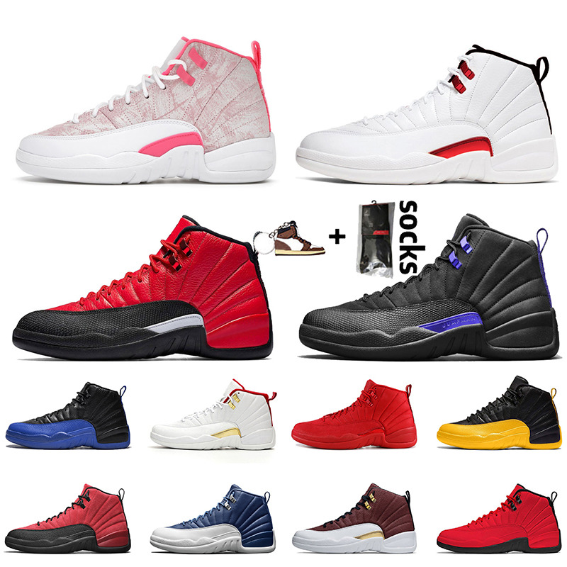 

Men Womens Jumpman 12s Basketball Shoes 12 Sneakers Trainers Big Size US 13 Twist Arctic Punch Pink Reverse Flu Game University Gold Indigo G-001, #12 white red 40-47