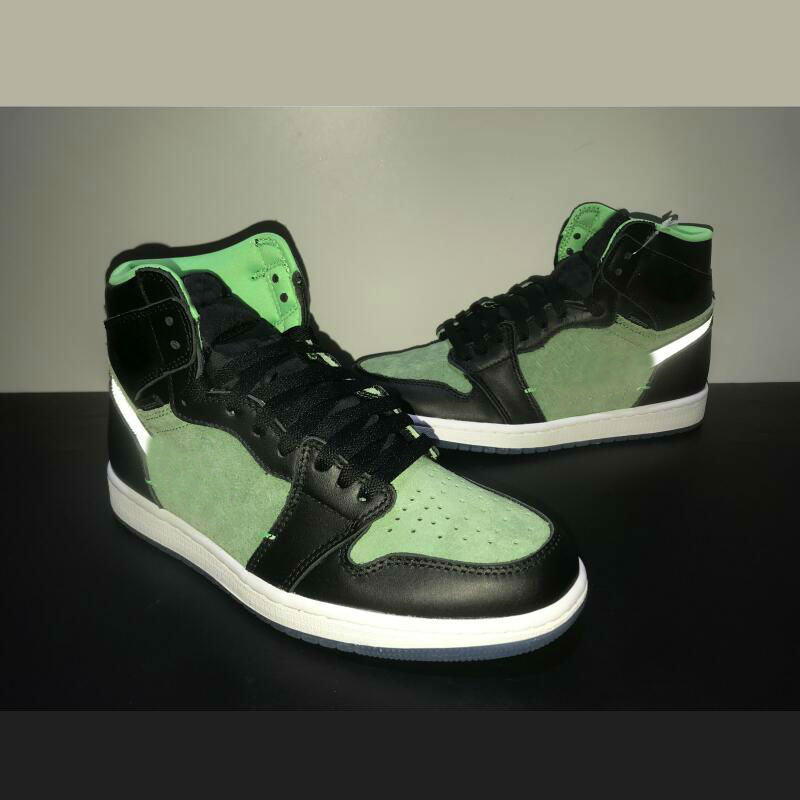

New 1 High Rage Green Women Men Basketball Shoes Black Green CK6637-002 Running Sneakers mens trainers, White;red