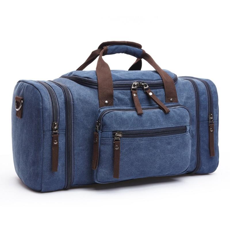 

New Fashion Outdoor Travel Bag Portable Canvas Messenger Gym Duffle Trendy Large-Capacity Casual Shoulder Bag for Men and Women, Black