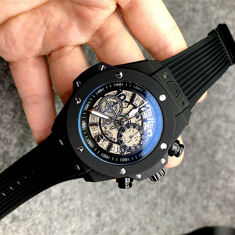 

7-4Men stopwatch wristwatch 40 mm quartz movement, date calendar all work dial leather strap watch men's outdoor sports business, 20