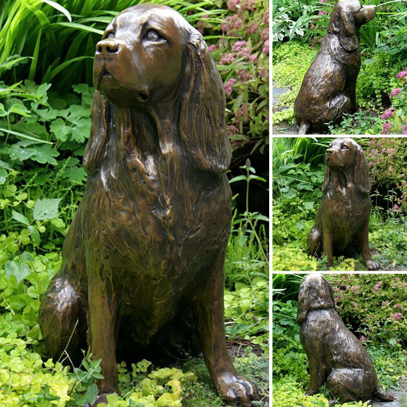 

Garden Decorations 2021 Resin Dog Ornaments Decoration Springer Spaniel Sculpture Outdoor Indoor Decor Figurine Statue #4