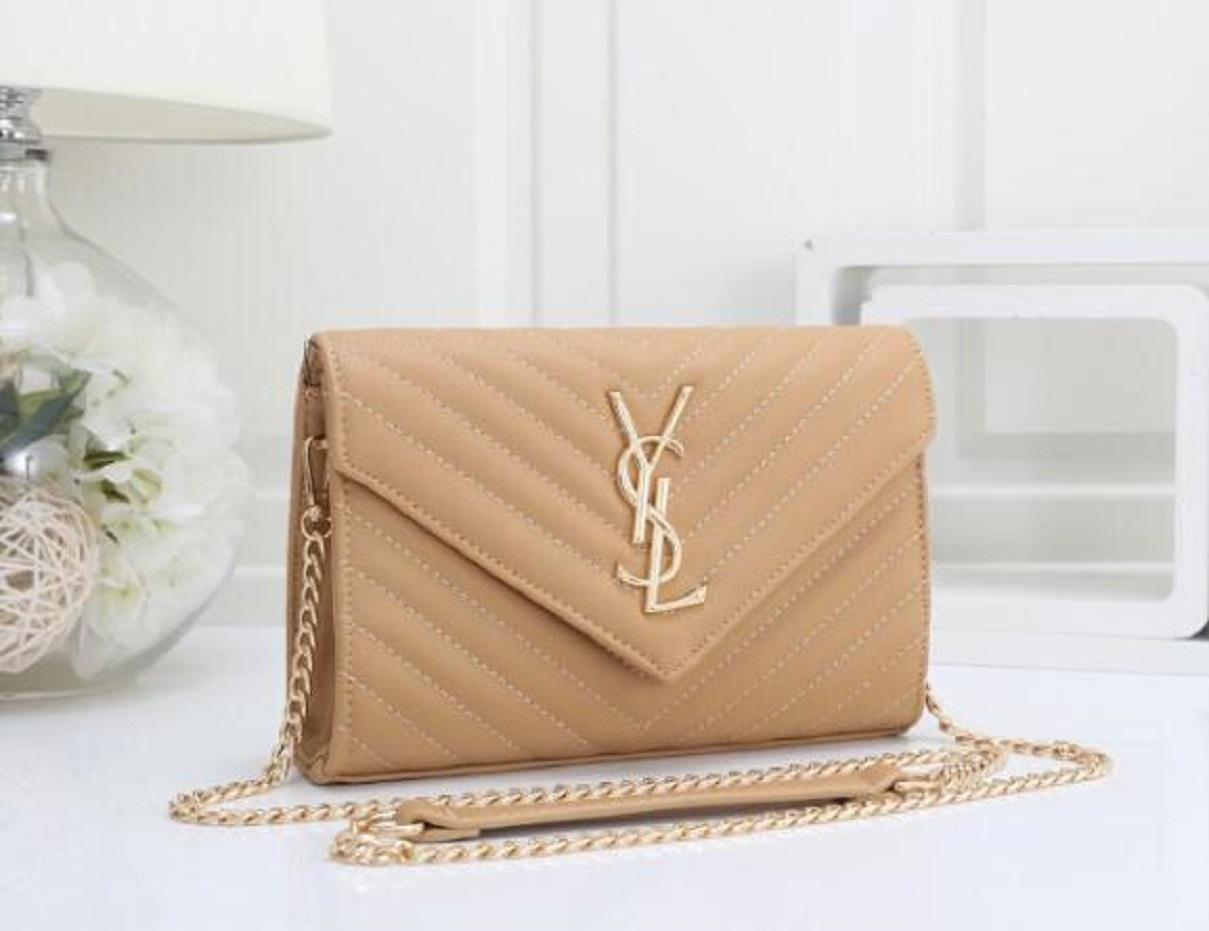 

New YSL Fashion Women Shoulder Purse Handbags Luxury Designer Messenger Bags Wallet Tote Bag LV Louis Vitton d2, Golden;silver