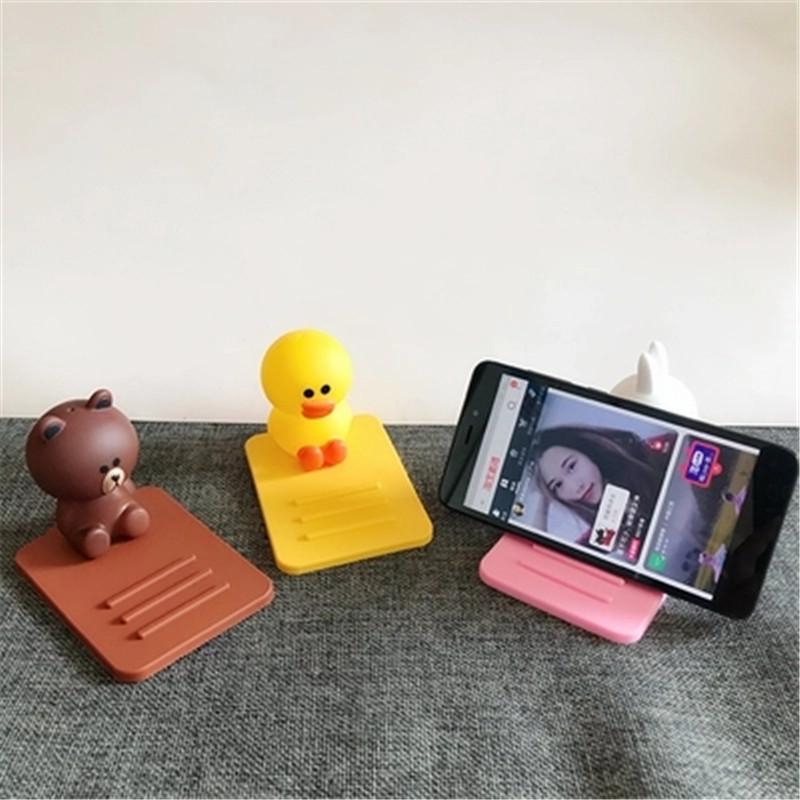 

Cell Phone Mounts & Holders Cartoon Character Silicone Doll Desktop Mobile Holder Stand For IPad Smartphone Desk Tablet Bracket Mini, Duck