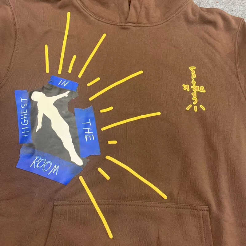 travis scott highest in the room not for decoding moletom com capuz brown