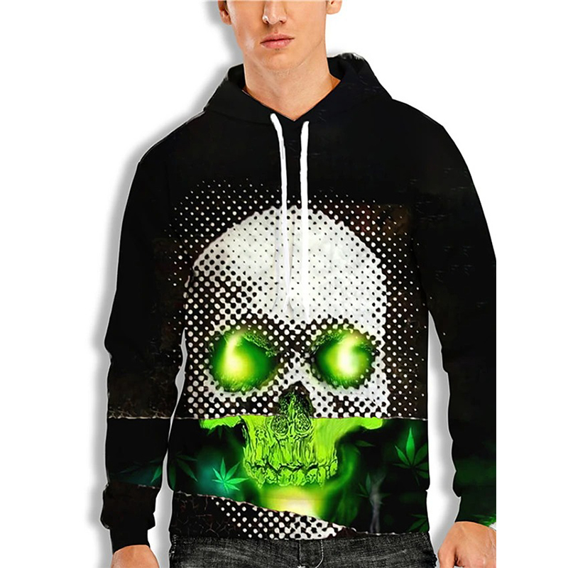 

Biochemical Zombie Men's 3D Printing Hoodie Visual Impact Party Top Punk Gothic Round Neck High Quality American Sweatshirt Hoodie, Black