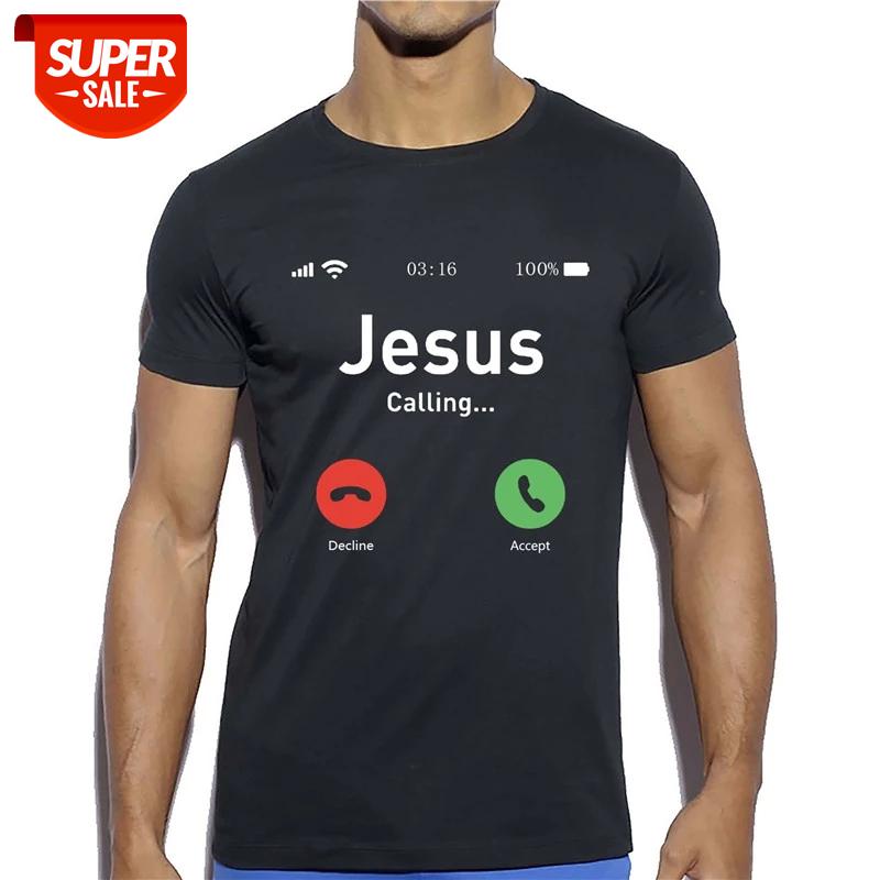 

Jesus T Shirt Funny Jesus Calling Accept or Decline Interesting Design Printed Men T-shirt Cotton Short Sleeve Streetwear #uL4K, White;black