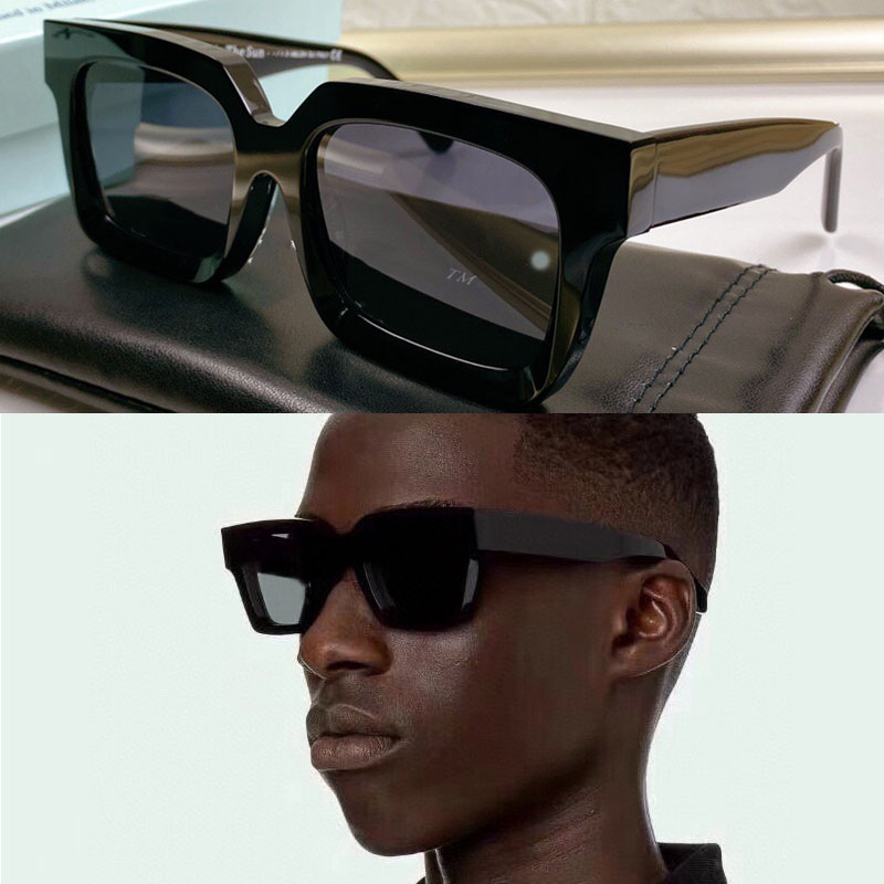 

Of Mens Designer Sunglasses OW40001U Man or Woman Fashion Classic Square Black Frame SunGlasses UV400 Protection Top Quality with Original Box