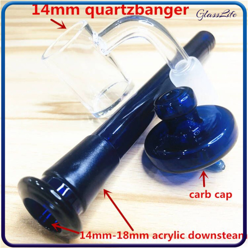 

Smoking Accessory Glass Bong Waterpipe 5.5 Inches Acrylic Downstem Dab Tool with Quartz Bang Nail Wax Dabber Kit For Oil Rig Bubbler
