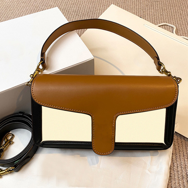 

women luxury bags 2021 new Tabby wine god bag 26 anaglyph splicing one shoulder his armpits C button top leather handbag0, Picture color