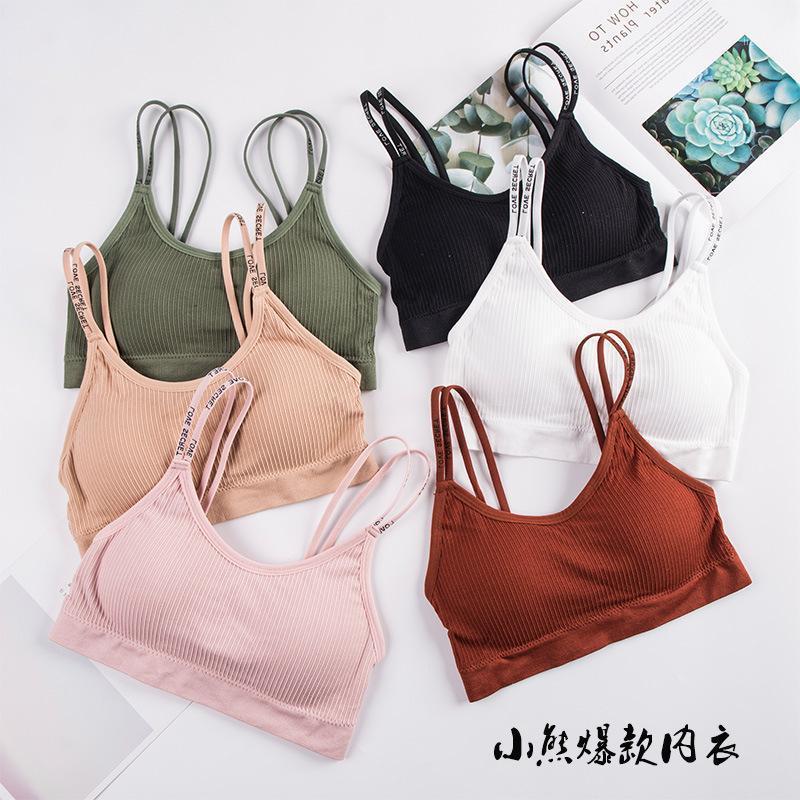 

Sexy Letter English Lingerie Seamless Sport Bra Strapless Top Push Up Bralette Brassiere Women Underwear Vest Sleeping Bustiers & Corsets, Bx01hdbail