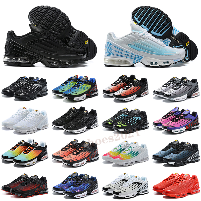 

Newest TN 3 Tuned III Plus 2 Men Women Running Shoes Purple Green Radiant Red Triple Black All White Mens Womens Trainers Sports Sneakers Outdoor Jogging Walking, Color 24