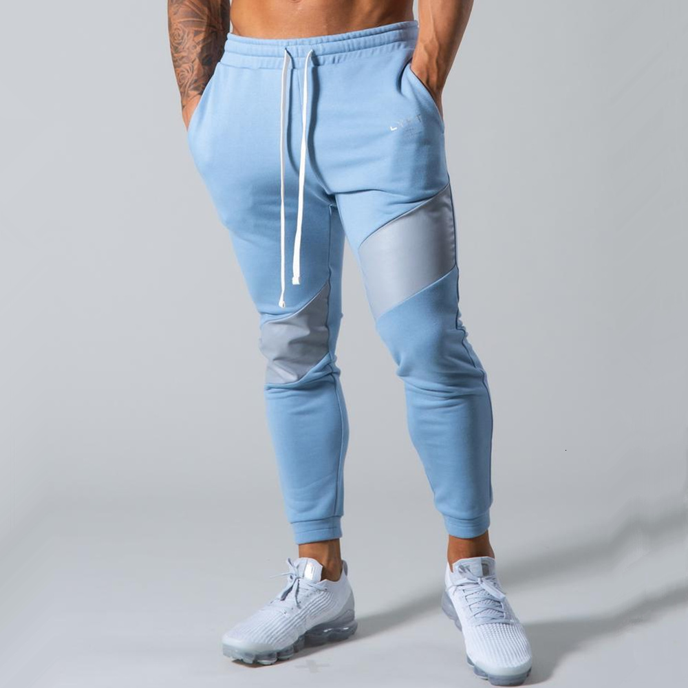 

2021 New Casual Ny Men Joggers Sweatpants Autumn Running Sport Trousers Male Cotton Track Pants Gym Fitness Training Bottoms Gi7d, Beige (no logo)