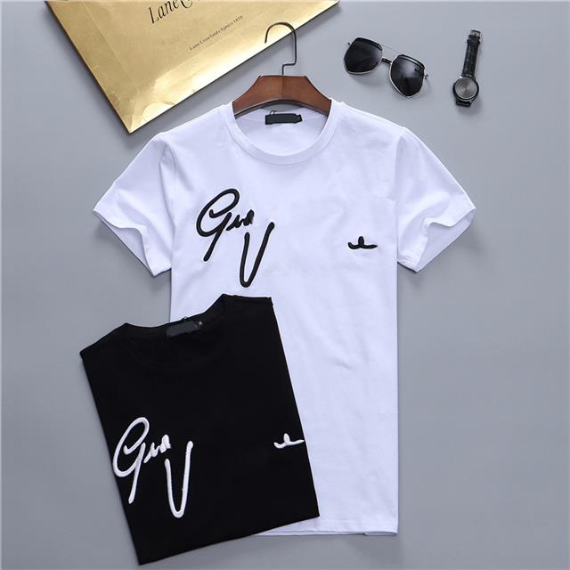 

2021 Luxurys Designers T shirt male cotton short sleeve round collar summer youth multi-color fashion print casual thin style S-2XL#, White;black
