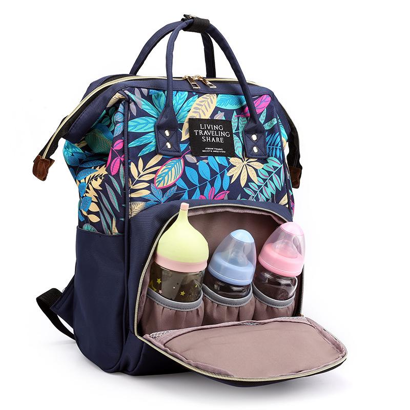 

2021 New Korean Style Trendy Printing Mummy Bag Shoulder Outdoor Leisure Stylish and Versatile Outing Baby Diaper Bag