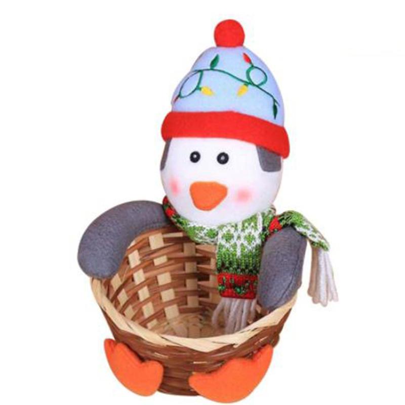 

Christmas Decorations Storage Basket Merry Candy Decoration Box Party Gift