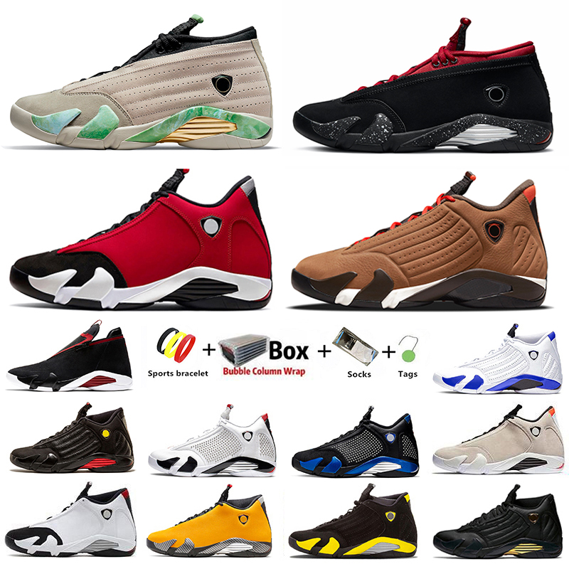 

Fortune Jumpman 14 mens basketball shoes Red Lipstick Winterized Last Shot Desert sand DMP University Gold Thunder 14s men trainers sports sneakers 40-47 With Box
