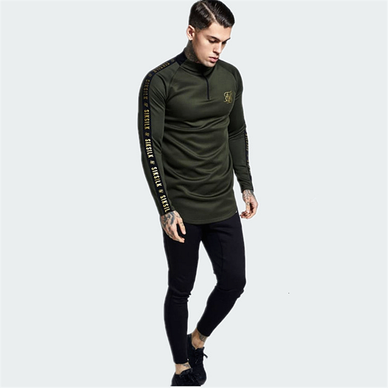 

2021 Estilo Hip Hop, Camisetas De e Seda Para Academias, Fitness, Sikseda Camiseta Masculina I9nu, Army green