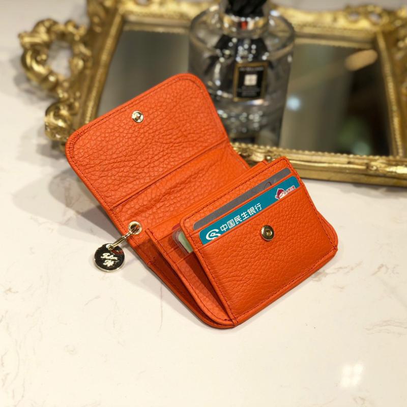 

Card Holders Holder Women's Ultra-thin Anti-theft Brushed Leather Cowhide Multi-card Position ID Driver's License Coin Bag, Sky blue