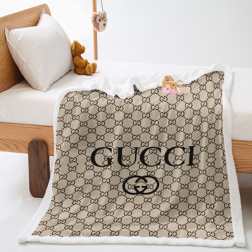 High-quality luxury design fashion blanket letter printed lamb wool blanket, portable bedding, stylish and comfortable bedroom/sofa warm-image-704982228