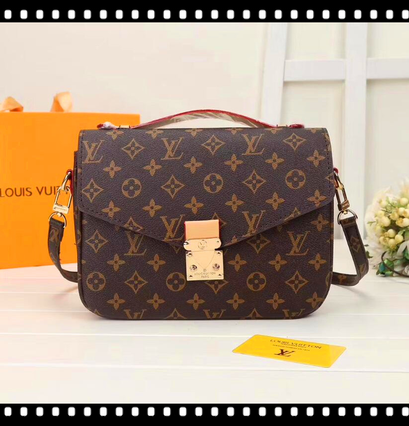 

LV LOUIS VITTON New Fashion Crossbody Shoulder HandBag Women Purse Messenger Bag Wallet Tote Clutch Bag M40780, Red;black